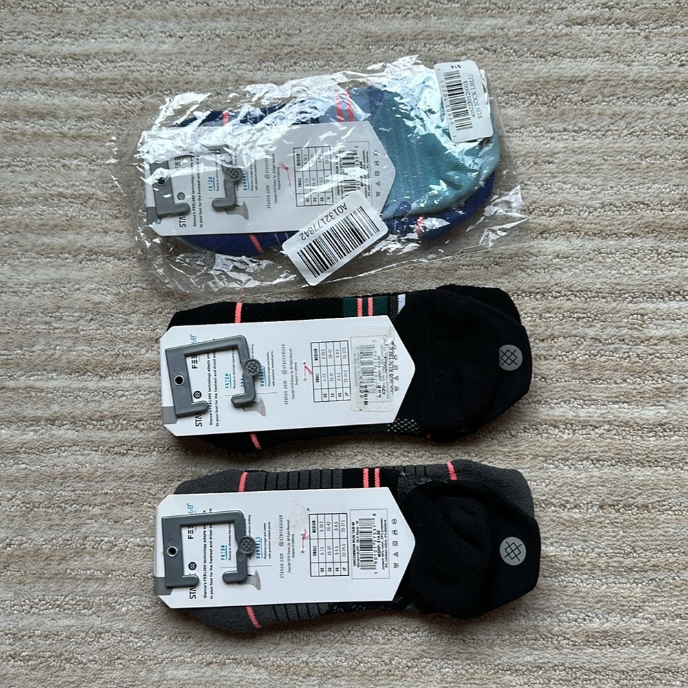 3 Pairs of Stance Socks Feel 360 Run Performance Socks Tab Ankle Height Medium - Picture 5 of 13